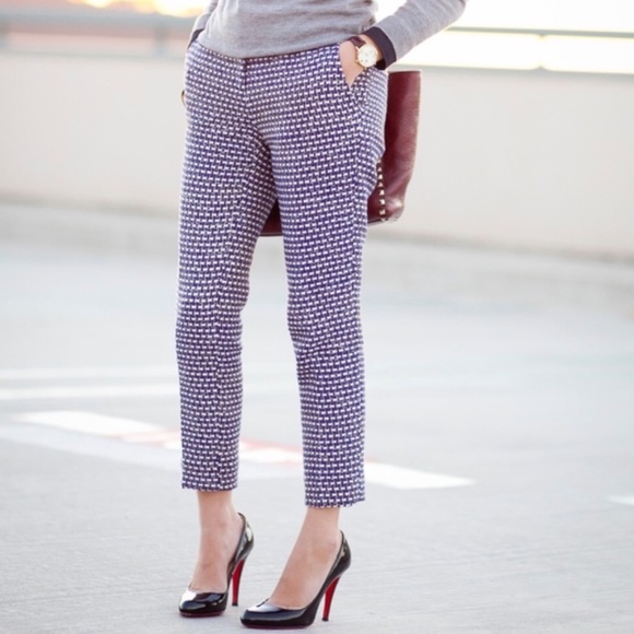 J. Crew Pants - J.Crew Plaid Pants Cafe Capri Women’s Size 10